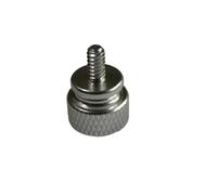 Vite a testa piatta zigrinata, Viti zigrinate multicolore 6-32x6.5mm 10 pezzi in alluminio da serrare a mano Pannello laterale PC HDD(Silver)