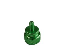 Vite a testa piatta zigrinata, Viti zigrinate multicolore 6-32x6.5mm 10 pezzi in alluminio da serrare a mano Pannello laterale PC HDD(Green)