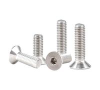 Vite a testa svasata esagonale M1.6 - M4 M5 M6 M8 M10 304 Viti a testa piatta con esagono incassato in acciaio inossidabile 2-100 pezzi(65mm,M5 (10pcs))