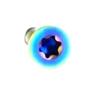 Vite a testa svasata Torx M3 M4 M5 M6 in acciaio inossidabile colorato placcato in titanio, arcobaleno-5 pezzi, M3x6mm