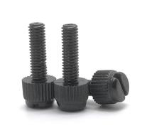 Vite A Testa Zigrinata In Nylon Con Intaglio M3 M4 M5 M6 M8 Vite A Mano In Plastica Nylon PA66 Viti A Serraggio Manuale Black M6 10pcs#16mm