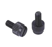 Vite a testa zigrinata in nylon nero da 10 pezzi M3-M8 Viti di serraggio for computer con testa zigrinata in plastica(M6x8 (10pcs))