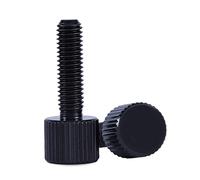 Vite a torsione manuale, dadi zigrinati 10 pezzi M2-m5 * 5/6/8/10/12 / 15mm Acciaio Nero Zigrinatura Vite a testa zigrinata a testa piatta Viti stringere a mano, M6x20mm (Colore : 10 Pezzi, Dimensioni