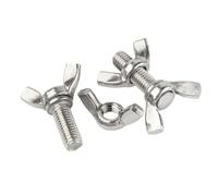 Vite ad ala, Kit assortimento di viti ad alette e dadi in acciaio inossidabile da 5 pezzi M6×80 mm-M6×100 mm, chiusura a serraggio manuale for progetti domestici(M6x85mm)