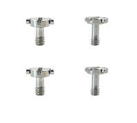 Vite adattatore della macchina fotografica filettate - D-Ring montaggio in acciaio inossidabile per 1/4" Accessori aggiuntivi, monopiede, treppiede, piastra a sgancio rapido, 4 pezzi.