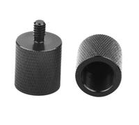 Vite Adattatore Microfono 5/8 a 1/4 in Lega di Alluminio Nera 2 Pezzi