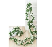 Vite artificiale da 250 cm, fiori artificiali, piante, rose, ghirlanda natalizia for matrimoni, casa, interni ed esterni, decorazione parete(Color 1)