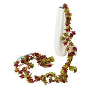 Vite artificiale da 250 cm, fiori artificiali, piante, rose, ghirlanda natalizia for matrimoni, casa, interni ed esterni, decorazione parete(Burgundy)