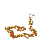 Vite artificiale da 250 cm, fiori artificiali, piante, rose, ghirlanda natalizia for matrimoni, casa, interni ed esterni, decorazione parete(Oranje)