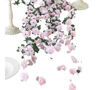Vite artificiale da 250 cm, fiori artificiali, piante, rose, ghirlanda natalizia for matrimoni, casa, interni ed esterni, decorazione parete(Light Pink)