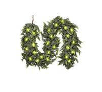 Vite artificiale da appendere con luci a LED per casa, giardino, matrimonio, decorazione interna ed esterna, realistica, ghirlanda di pino finto cedro per camino, scale, mantello, tavolo, decorazione