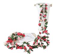 Vite artificiale, ghirlanda natalizia di fiori artificiali rosa da 2,5 metri for la decorazione della stanza casa for matrimoni(Color 1)