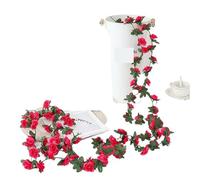 Vite artificiale, ghirlanda natalizia di fiori artificiali rosa da 2,5 metri for la decorazione della stanza casa for matrimoni(Color 3)