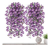 Vite artificiali per esterni, 2 pezzi, ghirlande realistiche per pensieri, cestino pensiero artificiale, per matrimonio, autunno, primavera, cortile, portico, terrazza, PU