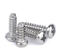 Vite autofilettante a testa piatta a testa tonda con testa tonda in acciaio inossidabile 304, testa autofilettante Yuan, M1M2.2M2.6 M3M3.5-M2.2 * 12 (100 capsule)