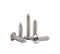 Vite autofilettante a testa tonda in acciaio inossidabile 304, vite per legno a testa bombata M2-M2 * 14 [100 pezzi]