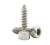 Vite autofilettante con testa esagonale e cava esagonale M2 M2.6 M3 M3.5 M4 M5 M6 Vite con testa in zinco nichelata nera for altoparlante(Nickel Zinc Plated,M2)