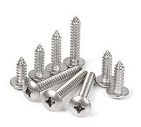 Vite autofilettante grande a testa piatta in acciaio inox 304, vite a croce a fungo, vite di prolunga per vite da legno, M4-M4 * 40/30 compresse/