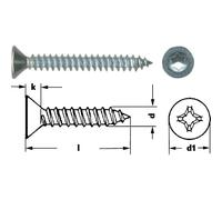 Vite autofilettante testa svasata Torx 25