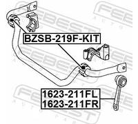 Vite bullone ruota Assale anteriore bilaterale BZSB-219F-KIT FEBEST