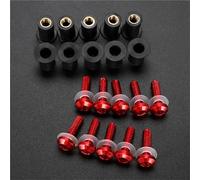 Vite carenatura Bulloni per Parabrezza Moto per Ho&NDA SH125 SH150 SH300 SH350 Sh 125 150 300 350 2004-2024 Kit Dadi E Viti per Carrozzeria da 5 Mm Bulloni Viti per carrozzeria(Rosso)