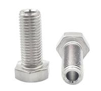 Vite cava M5/M6/M8/M10/M12/M14/M16/M20 Bullone esagonale esterno in acciaio inossidabile Vite a foro passante con filettatura a macchina 2 pezzi, 2 pezzi, M10x25x5,2mm