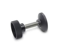Vite cava zigrinata con elemento di pressione mobile, diametro 40 mm, M8 x 50 mm