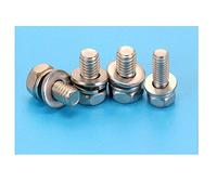 Vite combinata a croce piatta esagonale a tre viti combinate GB9074.13 combinazione a molla piatta M3M4M5-d'oro