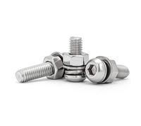 Vite con esagono e dado, M10 304 Stainless Steel Round Head Hexagon Socket Screws Pack of Multiple Sizes(M10*110 (Set))