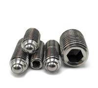Vite con stantuffo a molla a sfera M3 M4 M5 M6 M8 M10 M12 M16, viti di fermo a testa sferica con esagono incassato in acciaio inossidabile 304, A039(M6x8-200 pieces)