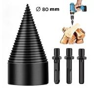 Vite conica spaccalegna 80mm fresa legno punta per trapano con 3attacchi 07519