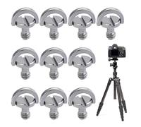 Vite da 1/4 di pollice, 10 pezzi Vite per treppiede per fotocamera da 1/4 di pollice ad anello D per fotocamera Treppiede adattatore monopiede Accessori