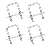 Vite da stiro M8, 50 x 80 mm, 4 pezzi, staffa a U con filettatura, viti a U con dadi e piastre del telaio, morsetto a U per tubi di fissaggio, traino, riparazione auto