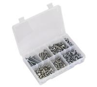 Sealey Vite di Arresto,Dado & Rondella Assortimento 408pc Alto Tensile M6 Metric