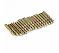 Vite di Centraggio BiuZi 80Pcs M5 Vite A Doppia Estremità Zincatura Ferro Appendiabiti Bullone Connettore for Mobili in Legno