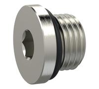 Vite di chiusura, esagono incassato 8 mm, G 3/8, NBR O-Ring, ottone nichelato, pressione di lavoro max. 25 bar Max. 80 °C