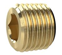 Vite di chiusura, esagono incassato, senza cintura, R 2, SW 32, ottone, pressione di lavoro max. 25 bar Max. 150 °C