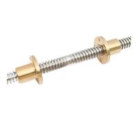 Vite di comando in acciaio inossidabile 304 T20 passo destro-sinistro 4 mm con dadi rotondi in ottone, for parte stampante 3D(200 mm)