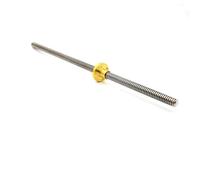 Vite di comando T10 Acciaio inossidabile 304 Passo 2mm Piombo 12mm Asta filettata a 6 principi for stampante(150mm with Nut)