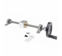 Vite di comando T12, vite di guida for volantino da 12 mm, 250 300 400 500 mm + staffa verticale fai da te, semplice scorrimento(Lead 10mm KP Set,350mm)