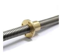 Vite di comando T14, barra trapezoidale, diametro 14 mm, passo 3 mm, passo 3 mm, 6 mm, con dado in ottone, 1 pezzo(Lead 6mm,450mm)