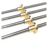 Vite di comando T16 in acciaio | Passo 4 mm, cavo 10 mm: stampanti 3D, strumenti di precisione(650mm)