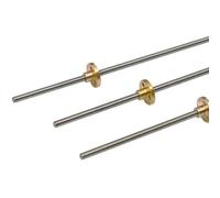 Vite Di Comando T5 Stampante 3D, Filettatura 5mm Piombo 4mm 150/200/300/500/550/600/800/1000mm Asta Trapezoidale In Acciaio Inossidabile Con Dado In Rame, 1 Pz(200mm)