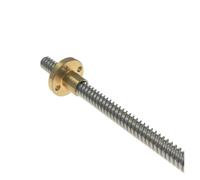 Vite di comando T8 for stampante 3D CNC con passo da 2 mm e passo da 8 mm, acciaio 304, lunghezze: 300 mm, 350 mm, 400 mm, 450 mm, 500 mm, 600 mm, con dadi in ottone (fai da te)(650mm)