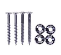 Vite di Eryue 4 Pezzi Boccole Articolari per Chitarra Set di Chitarra Che Monta i Boccole di Traghe Scrupoli con Noci (Argento)