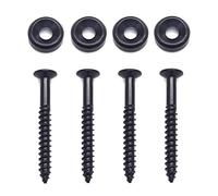 Vite di Eryue 4 Pezzi Boccole Articolari per Chitarra Set di Chitarra Che Monta i Boccole di Traghe Scrupoli con Noci (Nero)