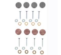 Vite di Fissaggio dello Specchio Anello Rame in Acciaio Inox 8 Set | Copertura Decorativa Lucida, Uso su Tavoli da Tè e Vetri, per Camere e Insegne al Dettaglio