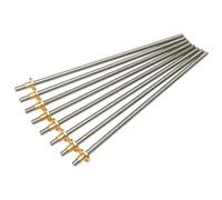 Vite di piombo con dado, 1 pz stampante 3D T8 vite di comando, filettatura 8mm piombo 1mm 2mm lunghezza 100mm 200mm 300mm 500mm 600mm 800mm asta trapezoidale con dado in ottone(Pitch 2mm Lead 4mm,400m