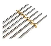 Vite di piombo per asta filettata, parti per stampante 3D, T8, lunghezza 800 mm, 1000 mm, 1200 mm, piombo 1 mm, 2, 4, 8, 10, 12, 14 mm, vite di tipo T con dado in ottone, 1 pezzo (piombo 14 mm, 1000
