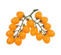 Vite di pomodoro artificiale decorativa, lunghezza 19 cm, sensazione realistica con più piccoli pomodori su steli, adatta per esposizioni domestiche e presentazioni alimentari (giallo)